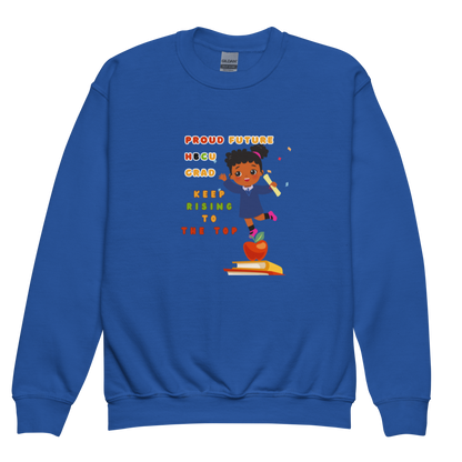 Proud Future HBCU Grad – Aim Higher Youth Crewneck Sweater for Girls
