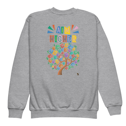 Proud Future HBCU Grad – Aim Higher Youth Crewneck Sweater for Girls
