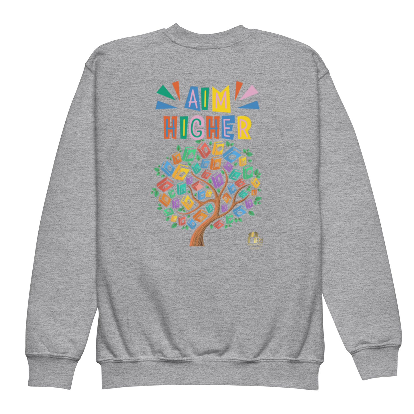 Proud Future HBCU Grad – Aim Higher Youth Crewneck Sweater for Girls