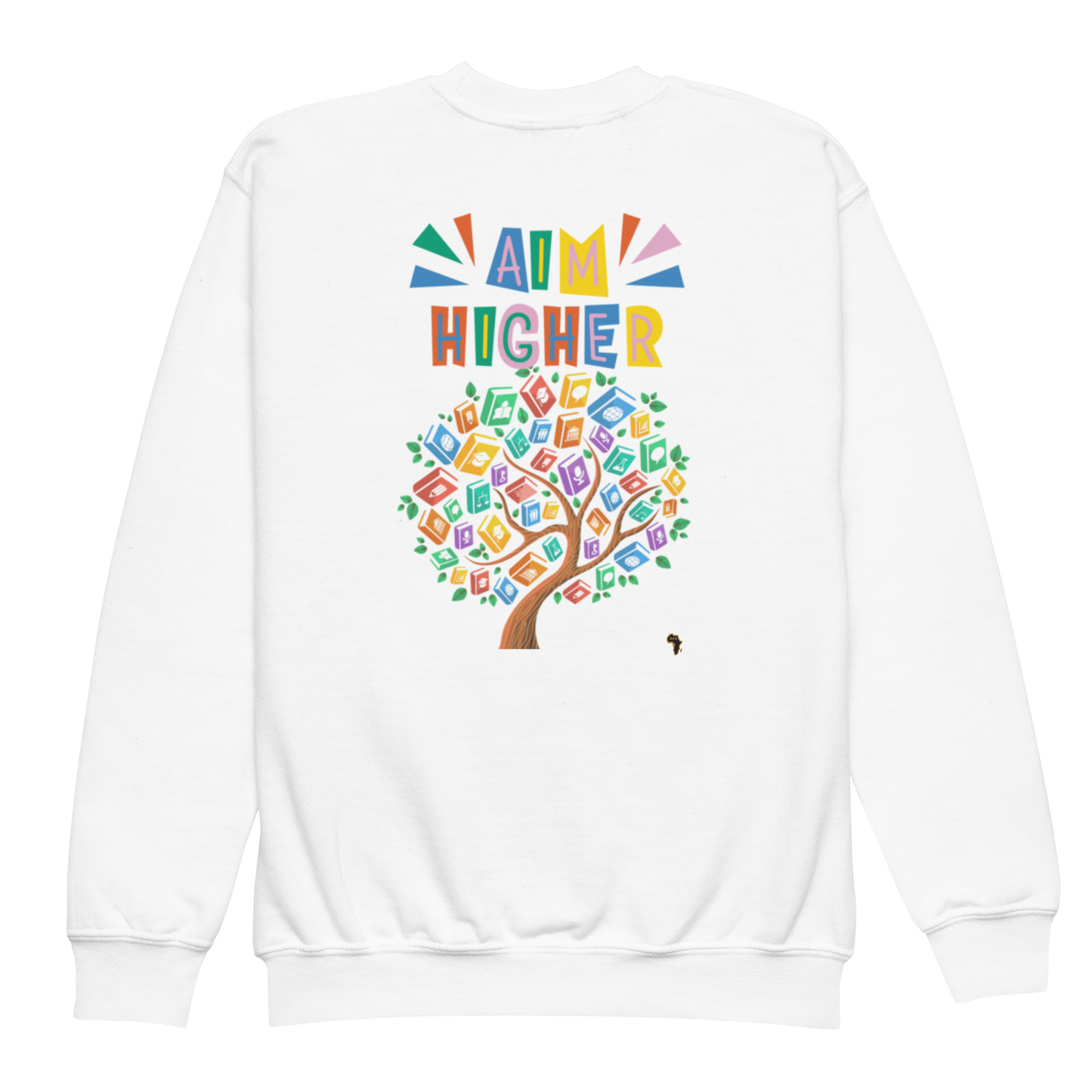 Proud Future HBCU Grad – Aim Higher Youth Crewneck Sweater for Girls