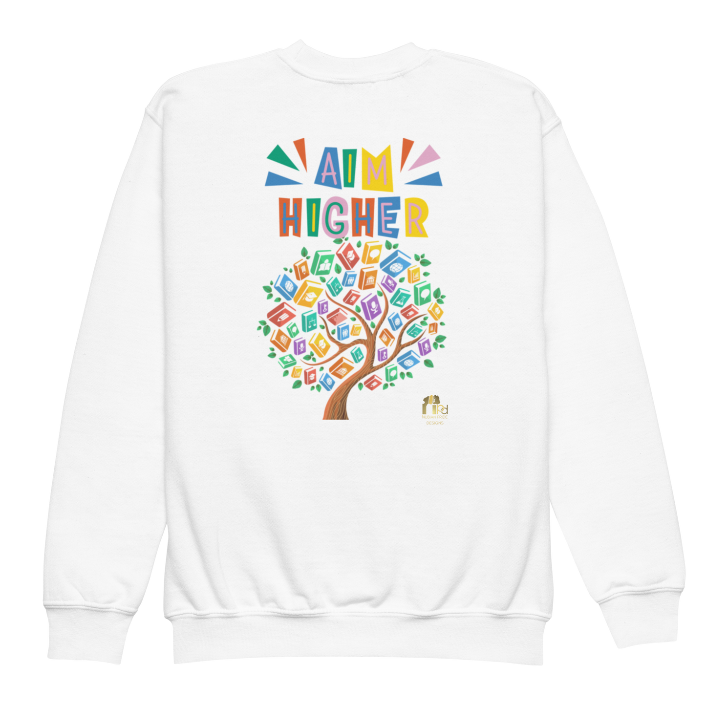 Proud Future HBCU Grad – Aim Higher Youth Crewneck Sweater for Girls