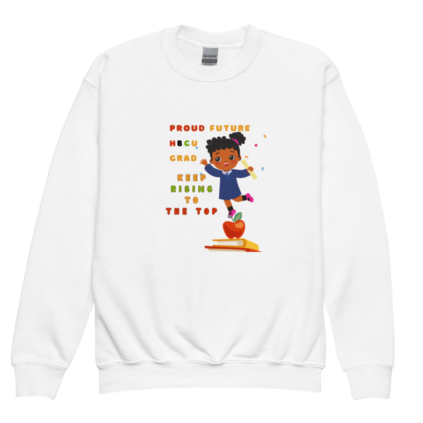 Proud Future HBCU Grad – Aim Higher Youth Crewneck Sweater for Girls
