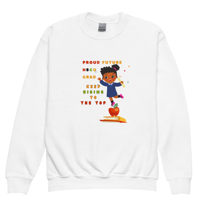 Proud Future HBCU Grad – Aim Higher Youth Crewneck Sweater for Girls