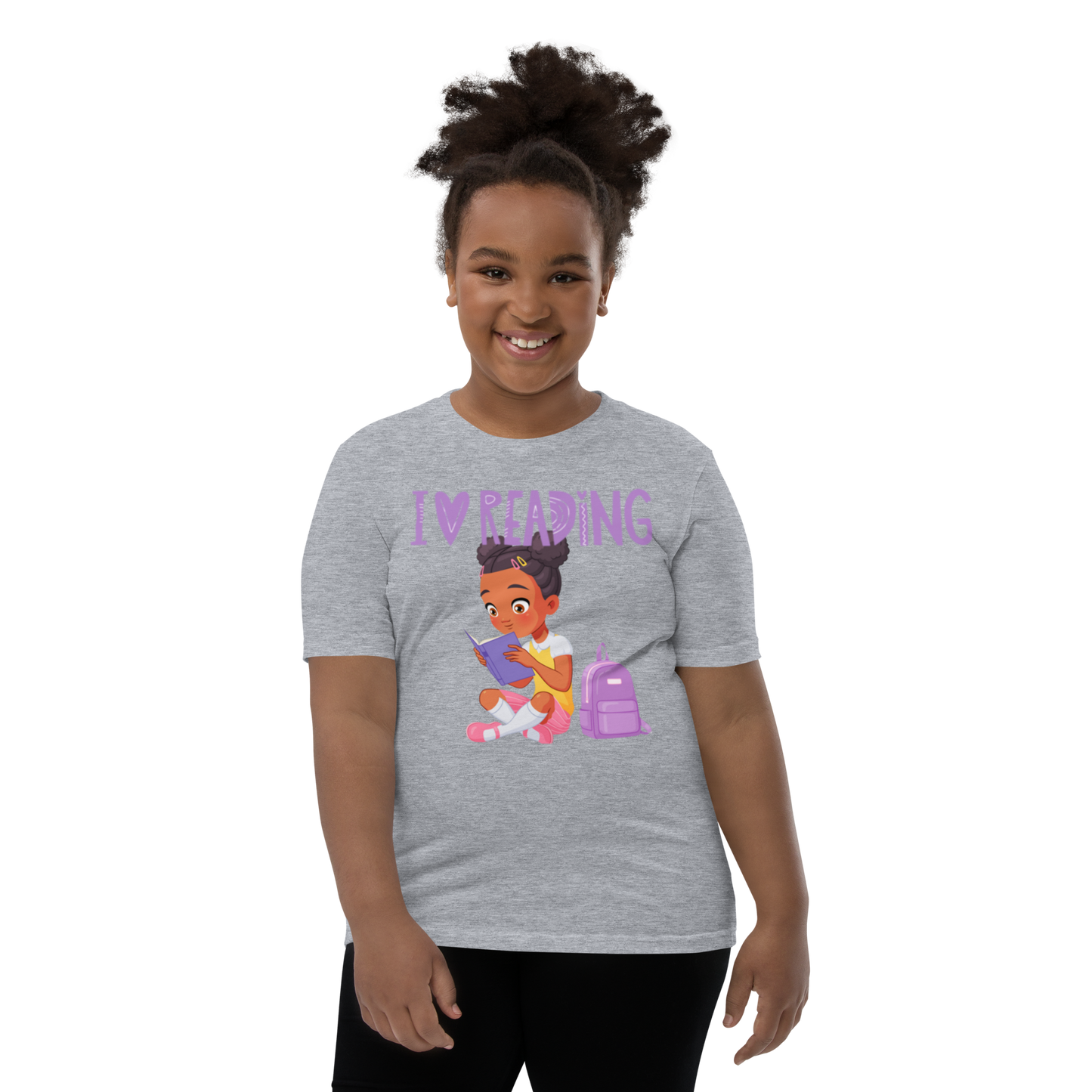 I Love Reading - Knowledge is Power Youth Tee for Girls