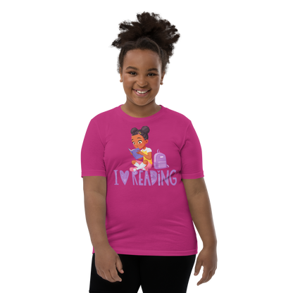 I Love Reading - Knowledge is Power Youth Tee for Girls