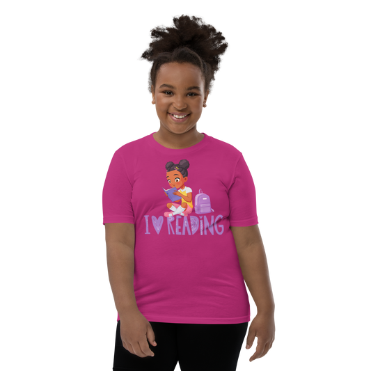 I Love Reading - Knowledge is Power Youth Tee for Girls