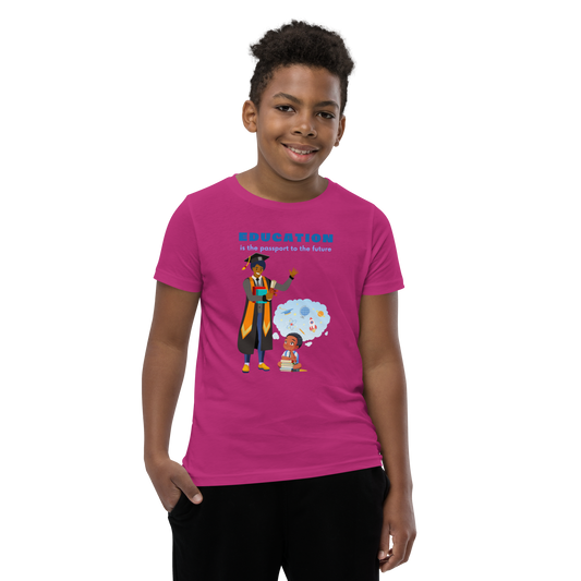 Education Is Key Youth Short Sleeve Tee for Boys