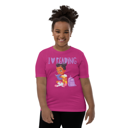 I Love Reading - Knowledge is Power Youth Tee for Girls