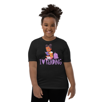 I Love Reading - Knowledge is Power Youth Tee for Girls