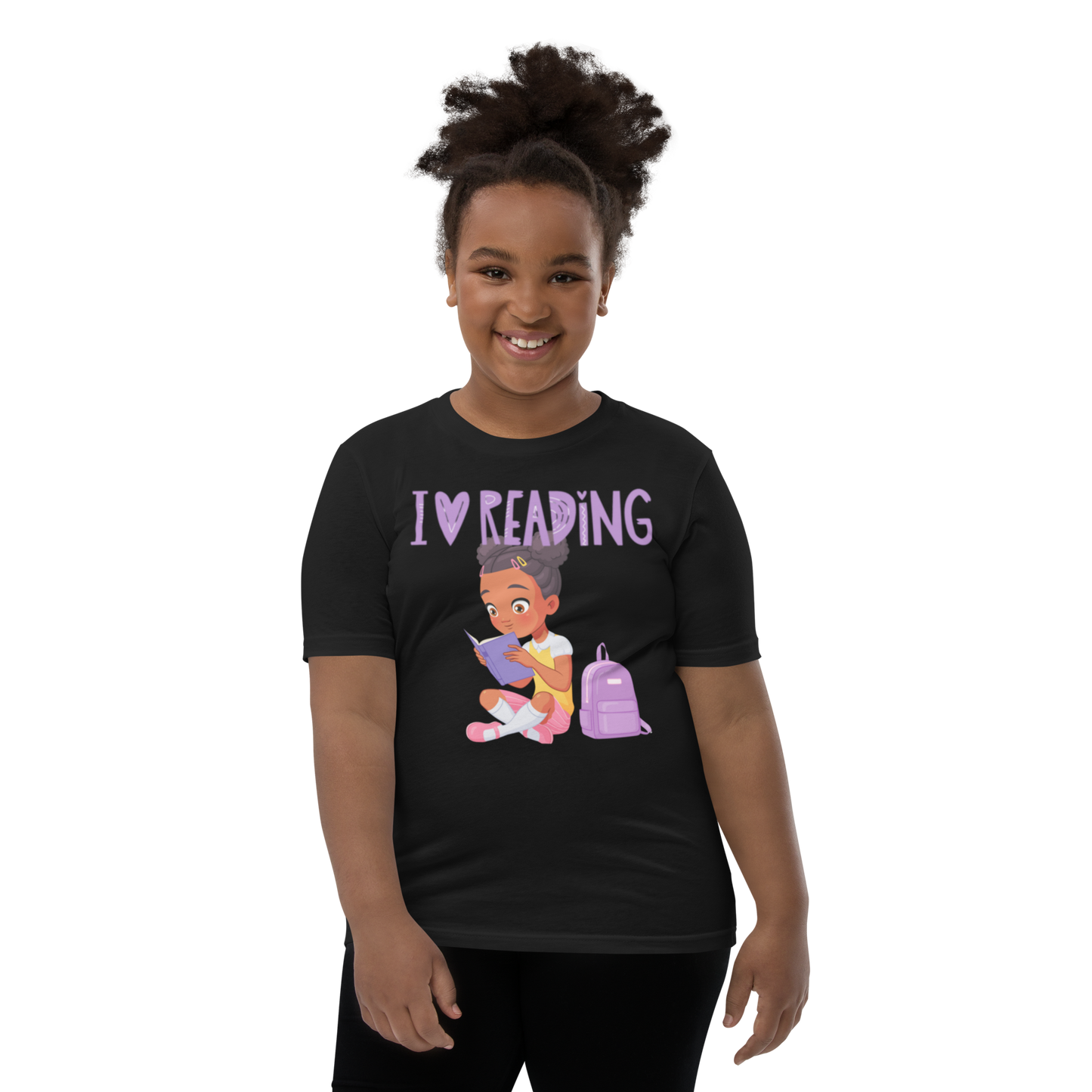I Love Reading - Knowledge is Power Youth Tee for Girls