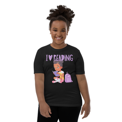 I Love Reading - Knowledge is Power Youth Tee for Girls