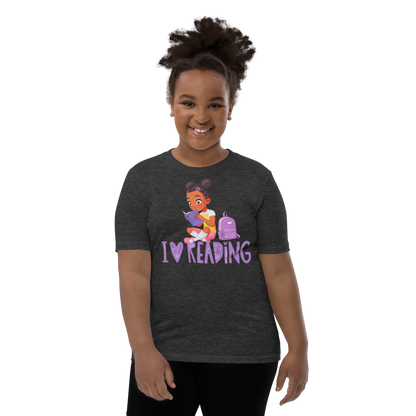 I Love Reading - Knowledge is Power Youth Tee for Girls
