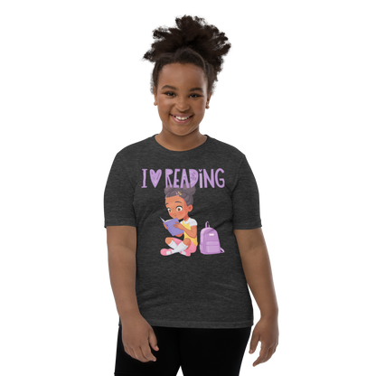 I Love Reading - Knowledge is Power Youth Tee for Girls