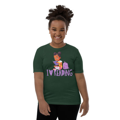 I Love Reading - Knowledge is Power Youth Tee for Girls