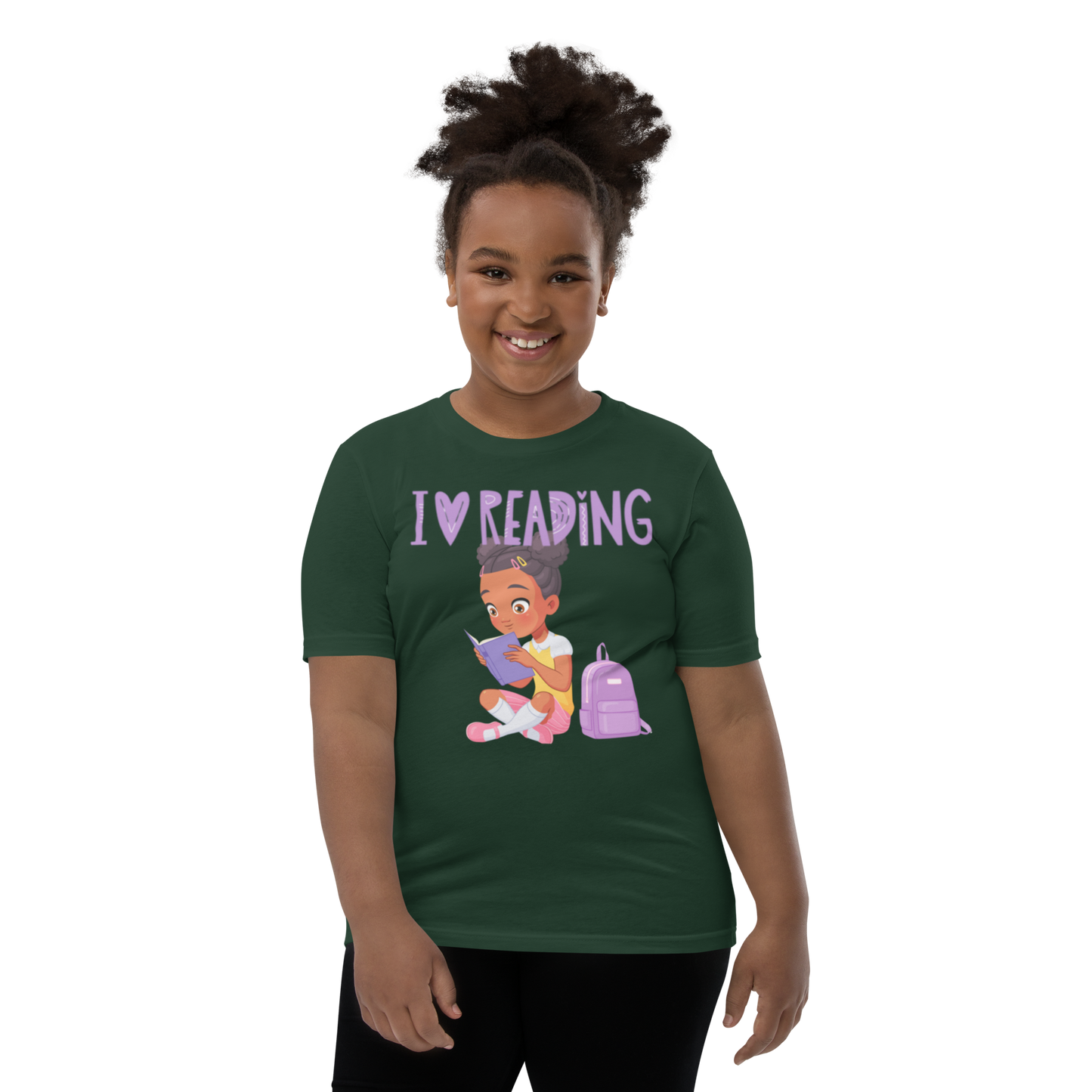I Love Reading - Knowledge is Power Youth Tee for Girls