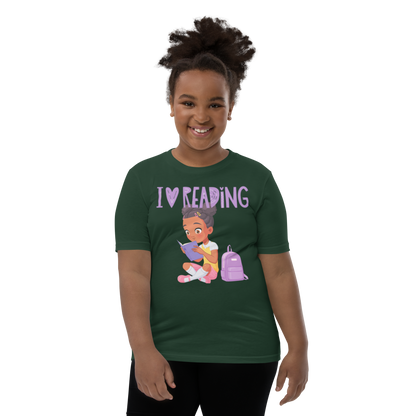 I Love Reading - Knowledge is Power Youth Tee for Girls
