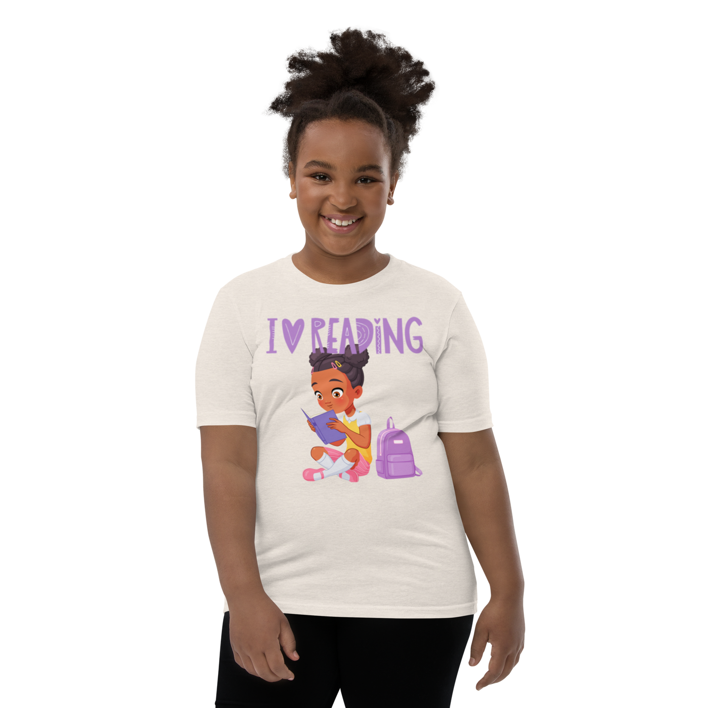 I Love Reading - Knowledge is Power Youth Tee for Girls