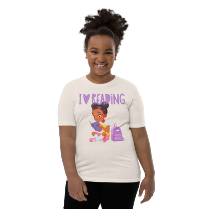 I Love Reading - Knowledge is Power Youth Tee for Girls