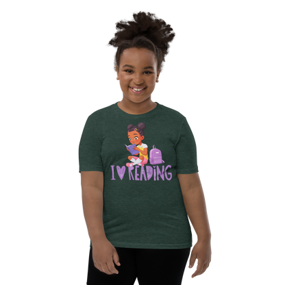 I Love Reading - Knowledge is Power Youth Tee for Girls
