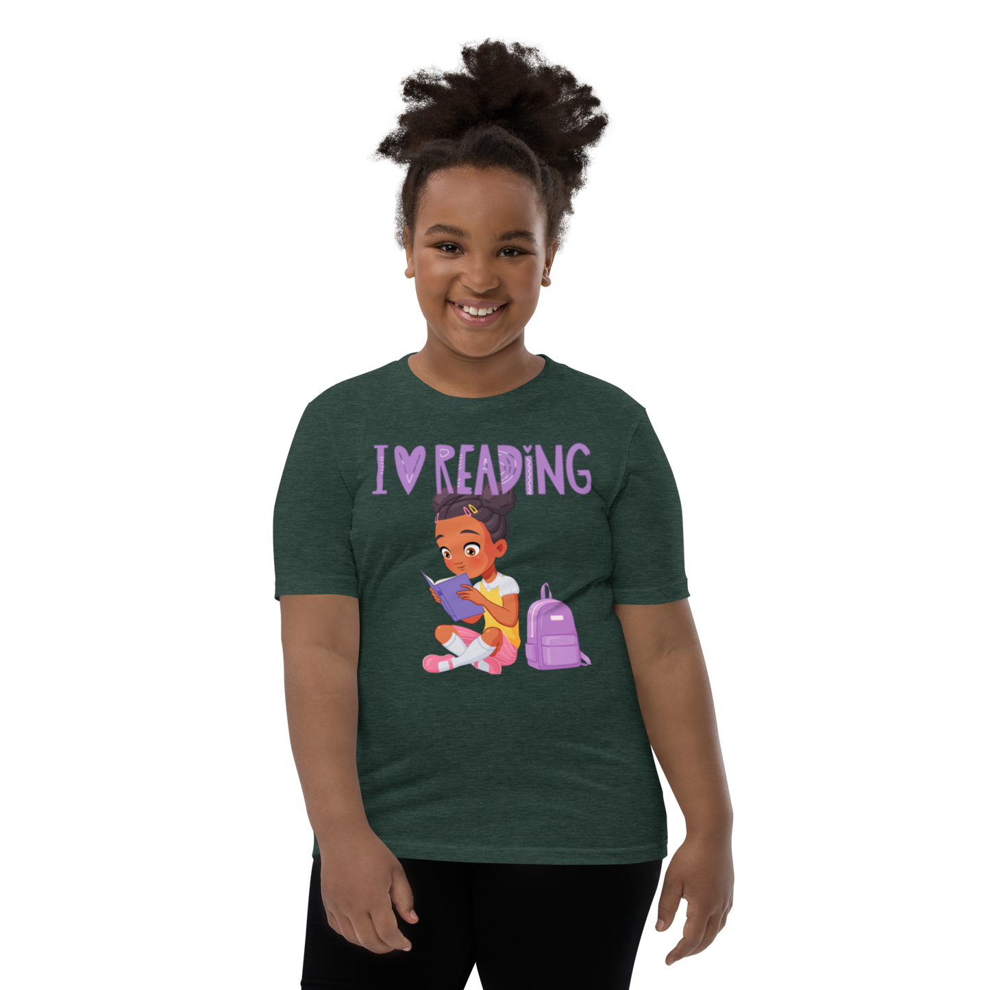 I Love Reading - Knowledge is Power Youth Tee for Girls