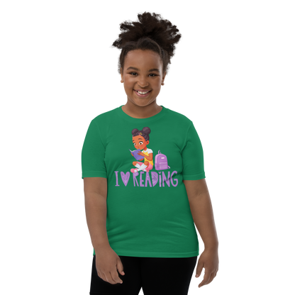 I Love Reading - Knowledge is Power Youth Tee for Girls