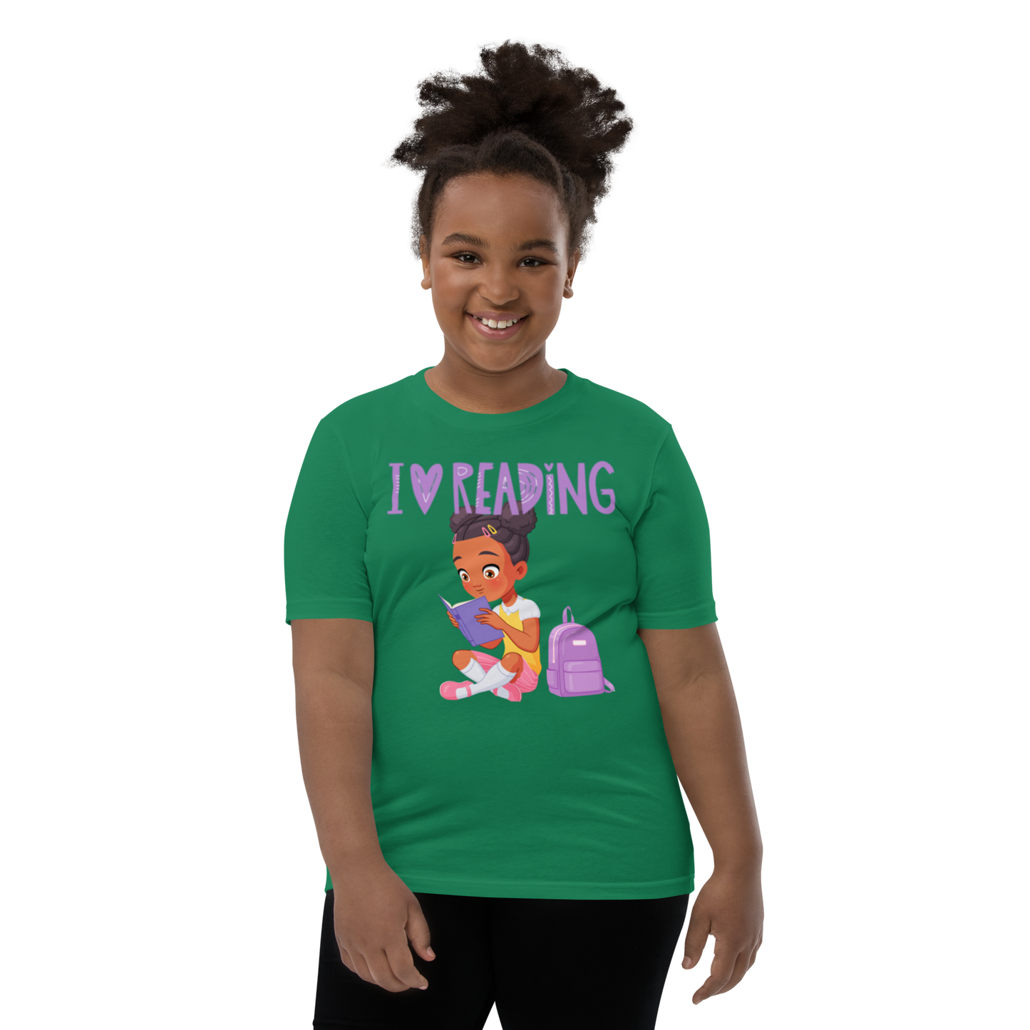I Love Reading - Knowledge is Power Youth Tee for Girls