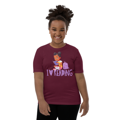 I Love Reading - Knowledge is Power Youth Tee for Girls