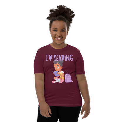 I Love Reading - Knowledge is Power Youth Tee for Girls