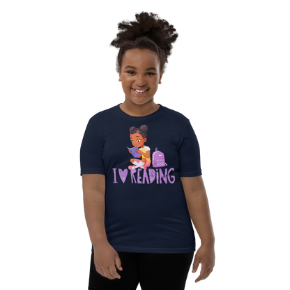 I Love Reading - Knowledge is Power Youth Tee for Girls