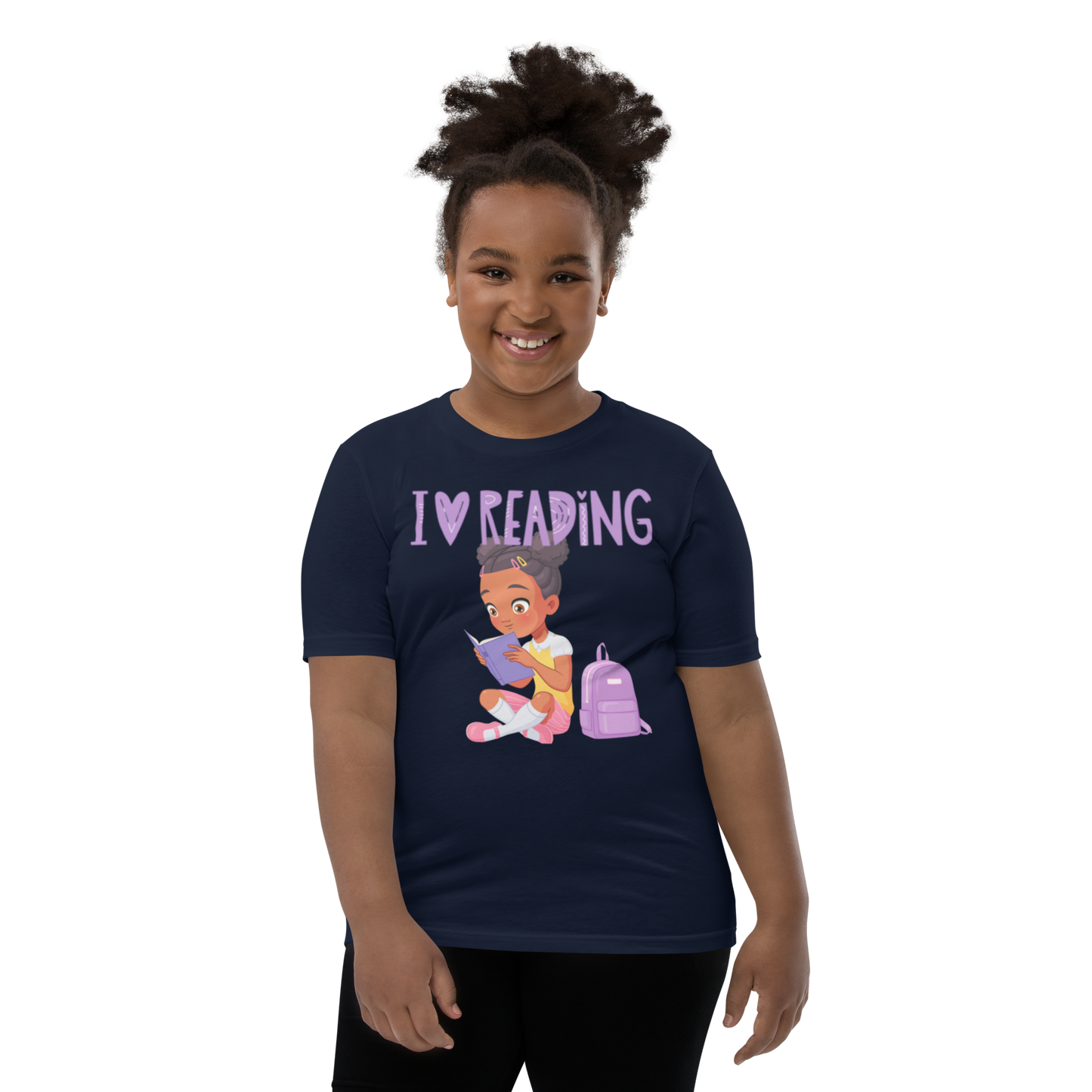 I Love Reading - Knowledge is Power Youth Tee for Girls