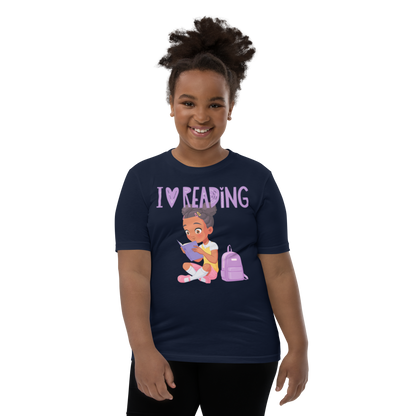I Love Reading - Knowledge is Power Youth Tee for Girls