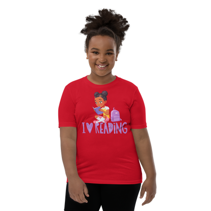 I Love Reading - Knowledge is Power Youth Tee for Girls