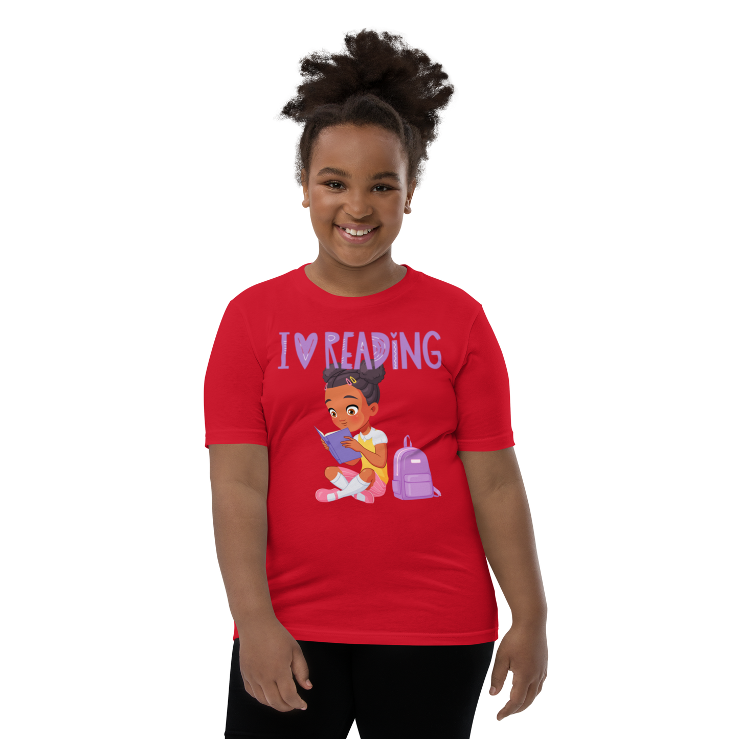 I Love Reading - Knowledge is Power Youth Tee for Girls