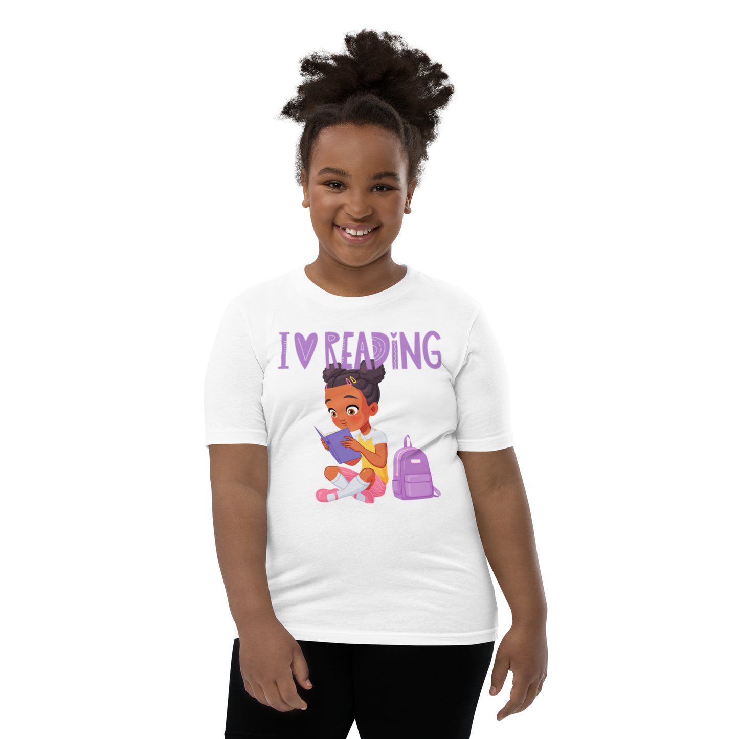 I Love Reading - Knowledge is Power Youth Tee for Girls